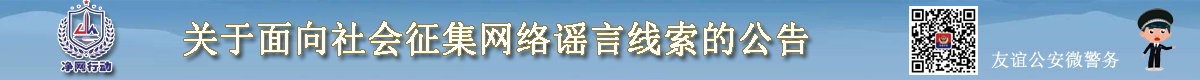 关于面向社会征集网络谣言线索的公告